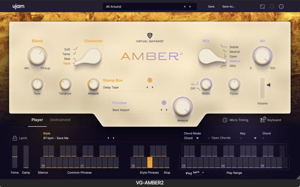 uJAM Virtual Guitarist AMBER 2 v2.3.0 [Intel/Apple] [K-ed]